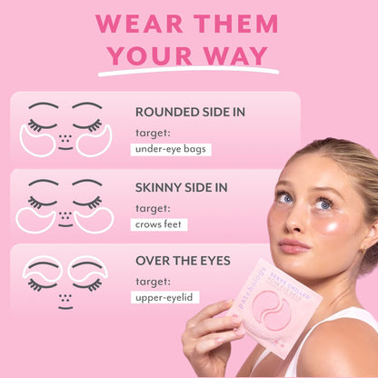 Patchology Serve Chilled Rosé Hydrating Under Eye Patches – Hyaluronic Acid & Antioxidant-Infused Eye Masks to Reduce Dark Circles