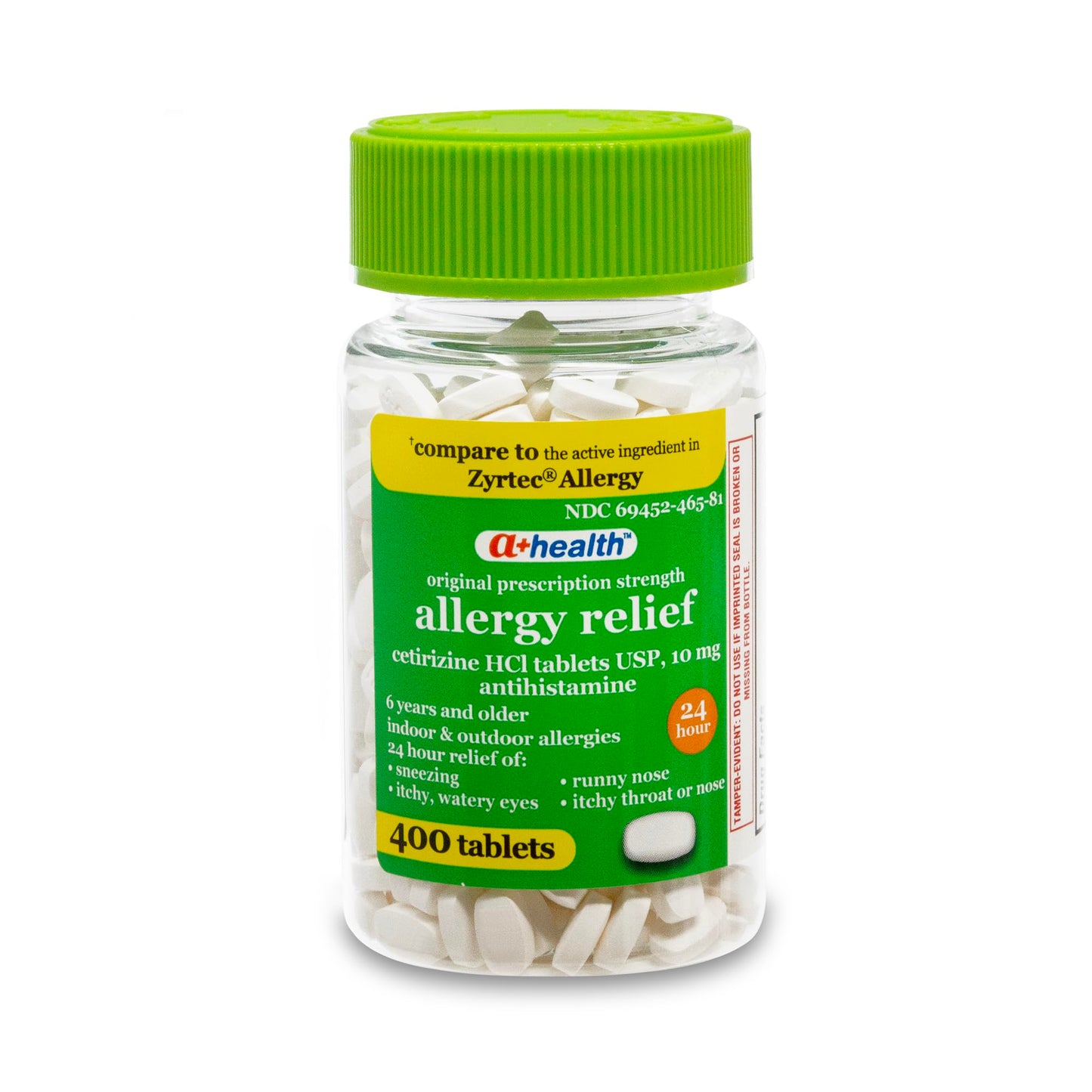 A+Health Cetirizine HCl 10mg Tablets, 24 Hour Allergy, Antihistamine, Indoor & Outdoor Allergies, Relief from Sneezing, Itchy Throat, Watery Eyes, 400 Count A+Health buy supplements Au