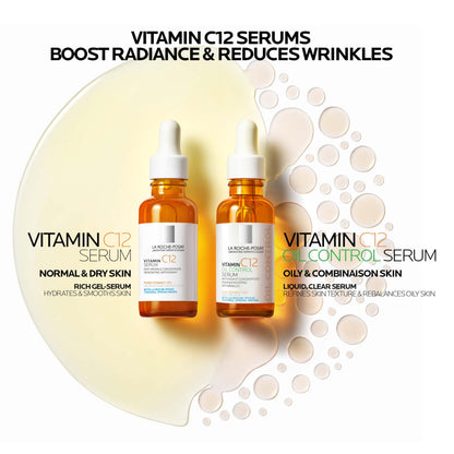 La Roche-Posay Pure Vitamin C Serum For Face With Hyaluronic Acid & Salicylic Acid, Hydrating & Brightening Serum