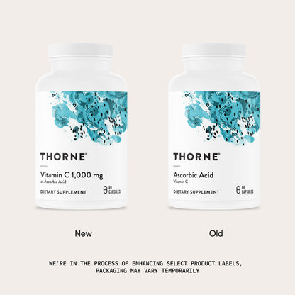 THORNE - Vitamin C 1,000 mg Supplement - Supports Healthy Immune Function & Collagen Formation - Provides Antioxidant Benefits* - Third-Party Certified - Gluten, Dairy & Soy-Free - 60 Capsules THORNE buy supplements Au