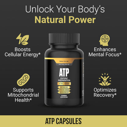BETTER LIFE LAB ATP Supplement – Supports Cellular Energy Production, Mitochondrial Function & Active Lifestyles BETTER LIFE LAB buy supplements Au