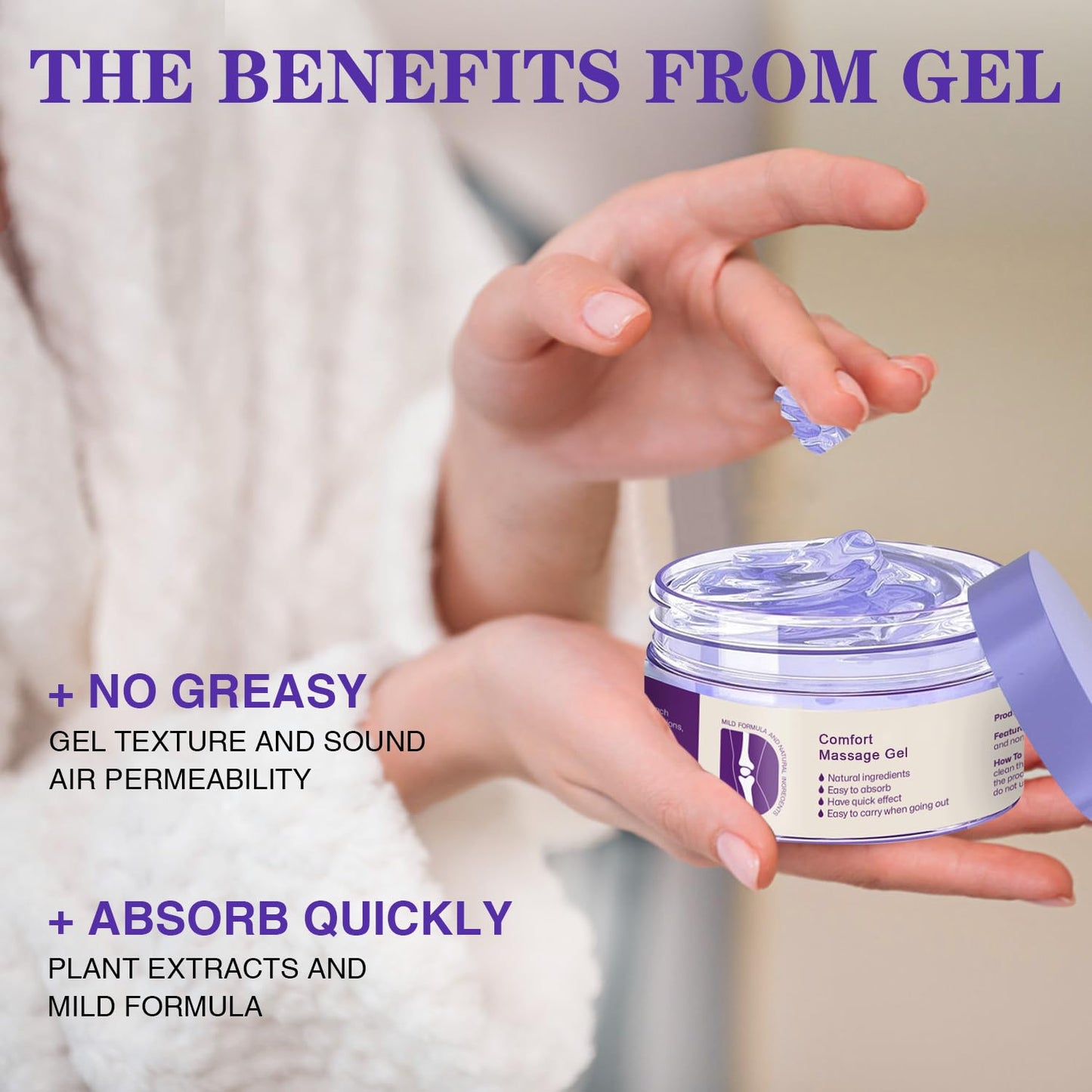 Kresin Joint Comfort Gel, Kresin Joint Comfort Purple Gel, for Neck, Back, Knees, Lumbar, and Feet, Absorb Quickly, 1PC, Purple RATYMONBuy Supplements Australia