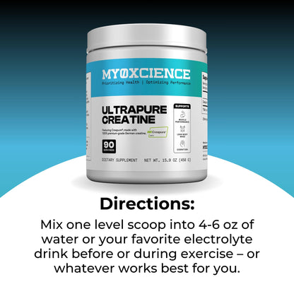 MYOXCIENCE Creapure® Creatine | 5 Grams German Creatine Monohydrate Per Serving | Supports Muscle Performance, Lean Body Mass, & Cognition (90 Serving Jar) MYOXCIENCE buy supplements Au