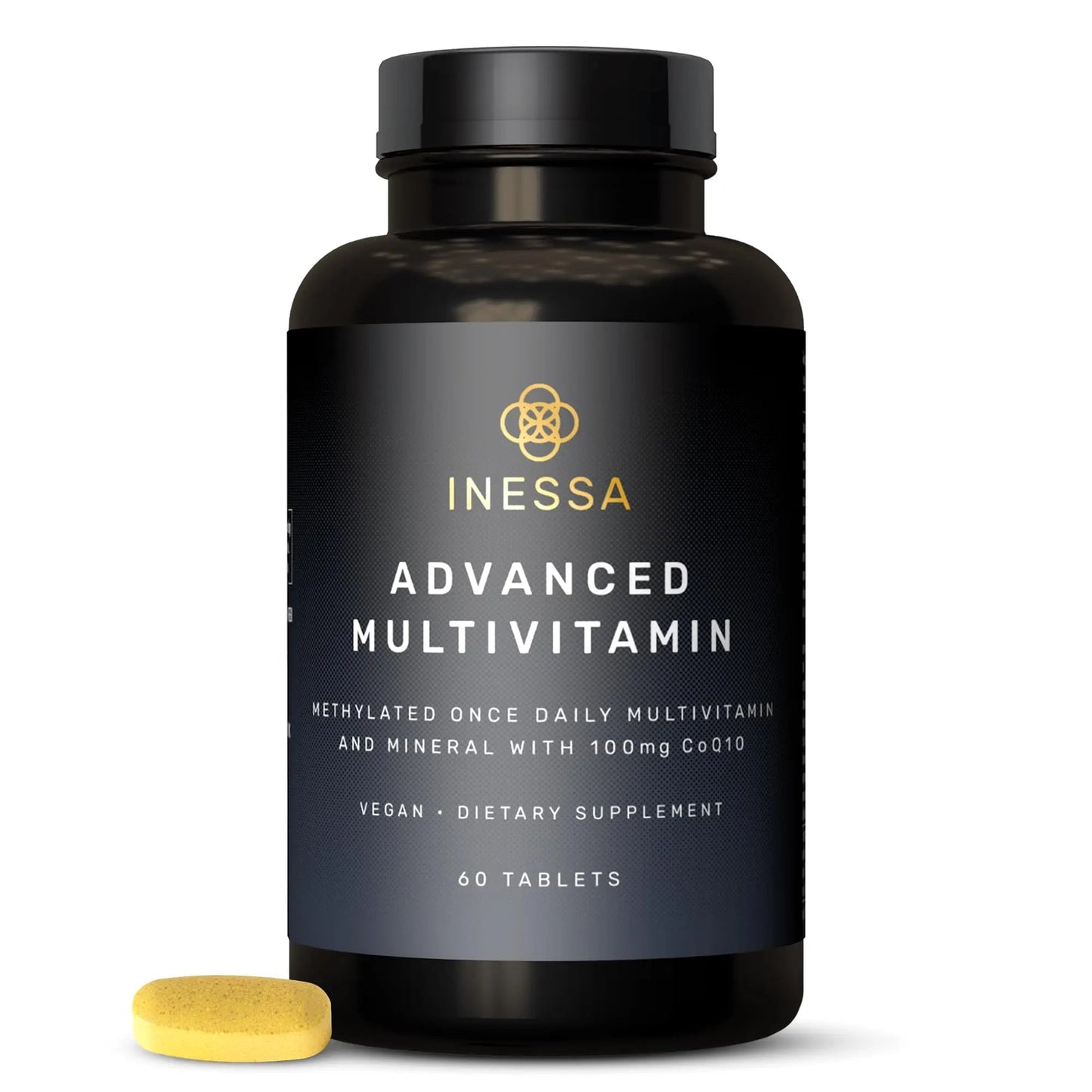 Inessa Methylated Multivitamin for Men and Women - Advanced Natural Daily Mens Multivitamins with CoQ10 100mg, Vitamins D3, K2, A, B Inessa