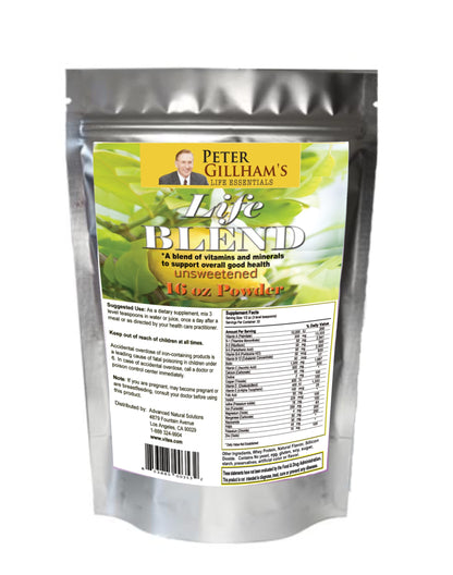 Peter's Choice Life Blend, 16oz, Multivitamin & Mineral Powder, Unsweetened, 32 Servings per Container. Made in The USA Peter's ChoiceBuy Supplements Australia