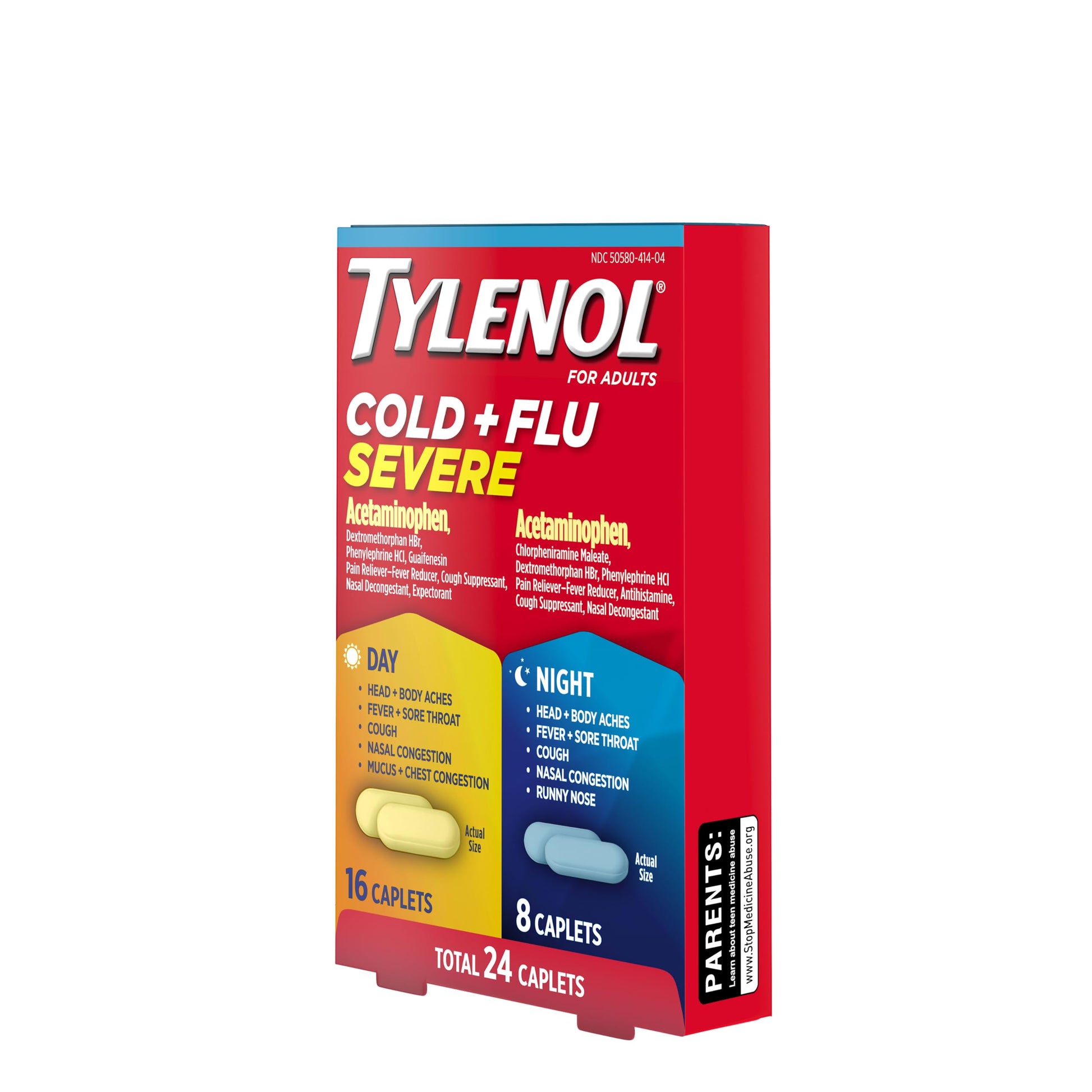 Tylenol Cold + Flu Severe Day & Night Caplets Combo Pack for Multi-Symptom Cold & Flu Symptom Relief, Cough, Sore Throat, and Headache Relief, Acetaminophen Pain Reliever, 24 ct Tylenol buy supplements Au