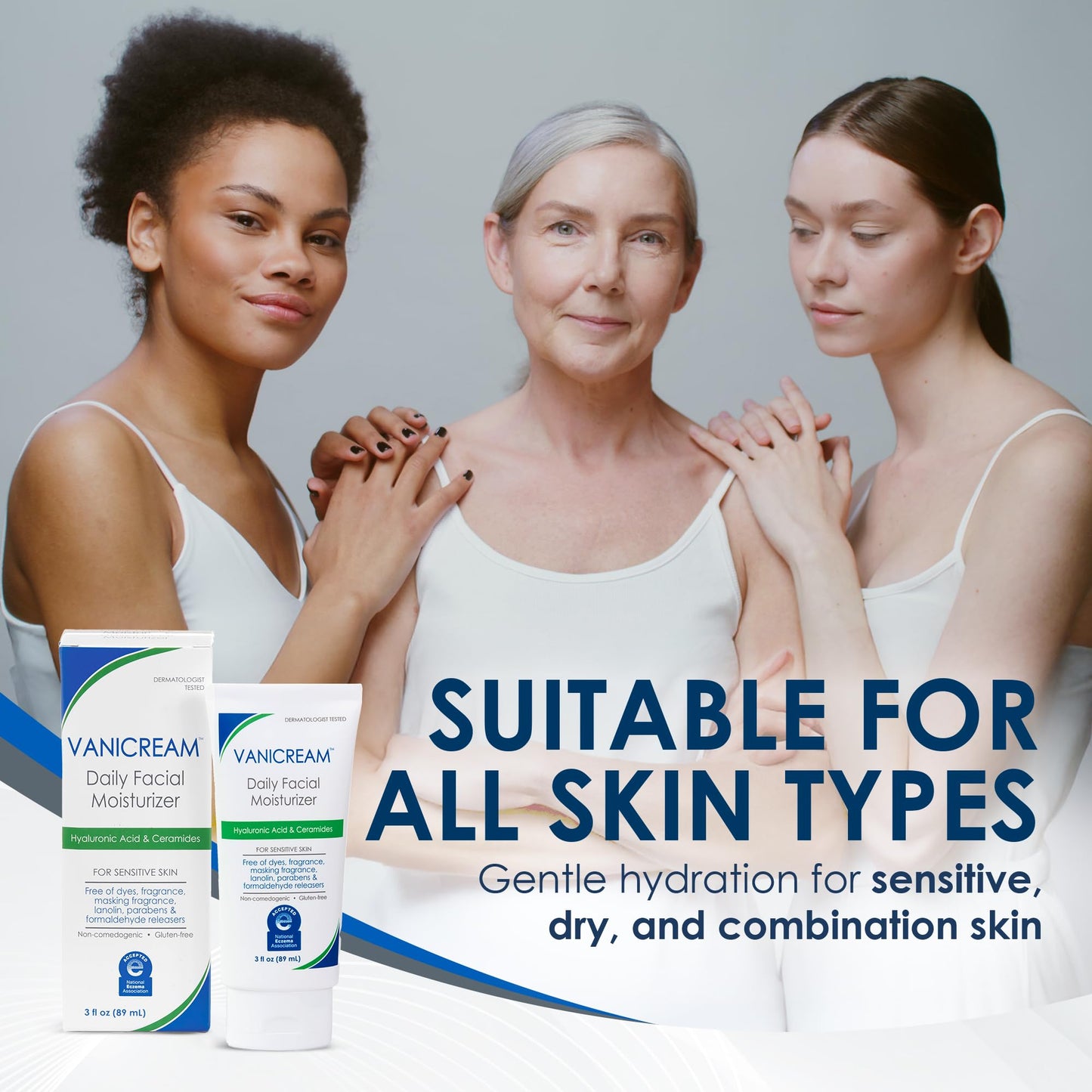 Vanicream Daily Facial Moisturizer With Ceramides and Hyaluronic Acid - Formulated