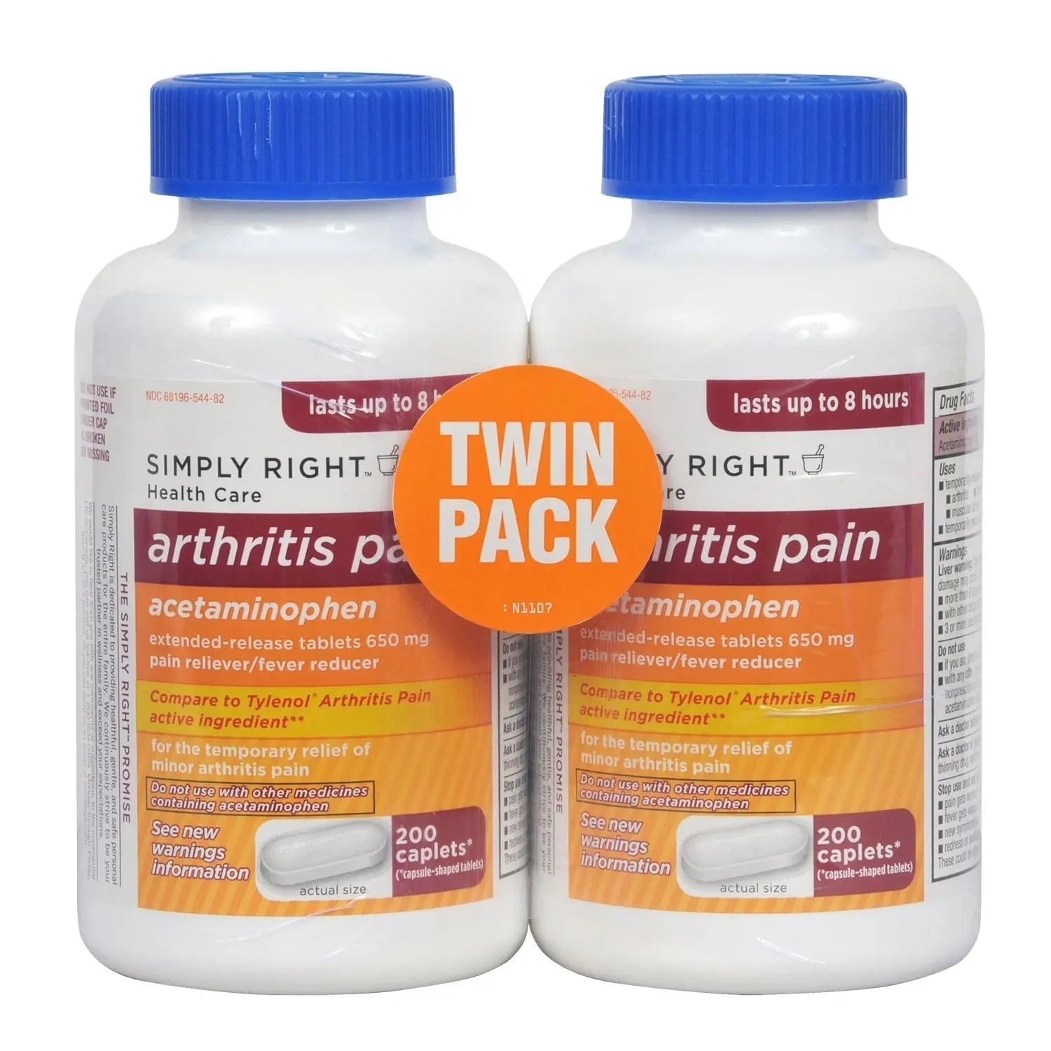 Arthritis Pain Reliever, Extended Release, Acetaminophen 650 mg, 400 Caplets Member's MarkBuy Supplements Australia
