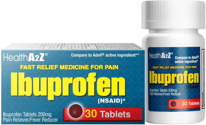 HealthA2Z® Ibuprofen Caplets 200mg | Pain Reliever & Fever Reducer | 24 Packs of 30 Tablets (720 Tablets Total) | Value Pack | NSAID HealthA2ZBuy Supplements Australia