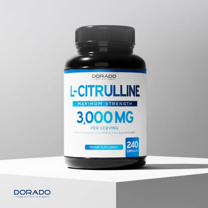 L Citrulline 3000mg Supplement (240 Capsules) Support L Arginine & Nitric Oxide Pills - L-Citrulline For Men & Women - Muscle Recovery & Pump Supplement