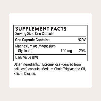 THORNE - Magnesium Glycinate - Supports Restful Sleep, Muscle Relaxation, Heart Health & Metabolism* - Chelated Magnesium Capsules - Third-Party Certified - Gluten, Dairy & Soy-Free - 90 Servings THORNE buy supplements Au