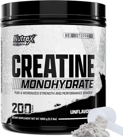 Nutrex Research Micronized Creatine Monohydrate Powder - 200 Servings (1KG) Pure, Unflavored Creatine Monohydrate Supplement for Muscle Gain, Strength and Performance, 5G Per Serv (2.2lbs) Nutrex Research buy supplements Au