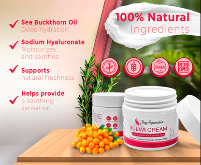 Vagy Rejuvenation Vulva Cream – Hydrating Vulva Moisture Cream for Women – Soothes Vaginal Itch, Alleviates Vaginal Dryness – Natural Vagina Cream with Sea Buckthorn & Hyaluronic Acid Vagy Rejuvenation buy supplements Au