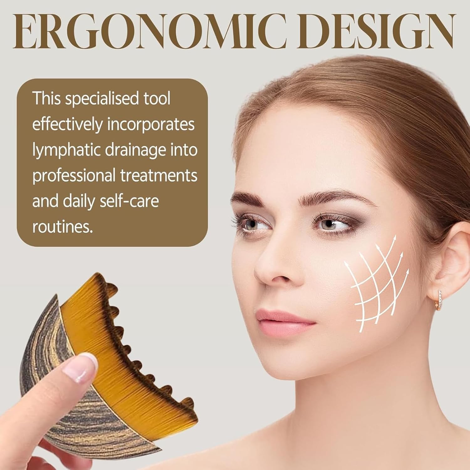 Lymphatic Contour Face Brush,Lymphatic Face Brush,Lymphatic Drainage Brush,Dry Brush,Neck,Chin & Face Sculpting,Anti-Puffiness,Gua Sha & Improves Skin Glow,Skin Care Massage Tools. Mustio buy supplements Au
