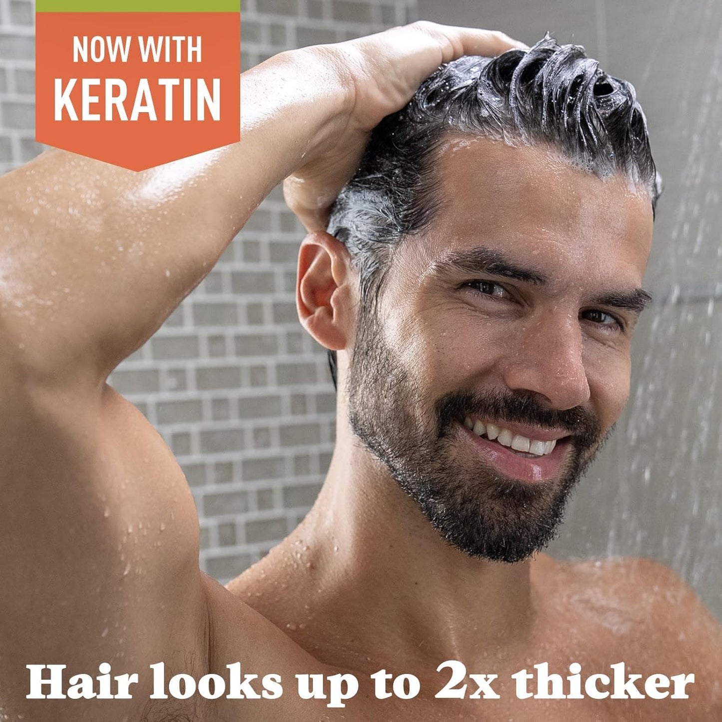 Just for Men Control GX Grey Reducing 2-in-1 Shampoo and Conditioner, Gradual Hair Color with Keratin for Stronger Thicker