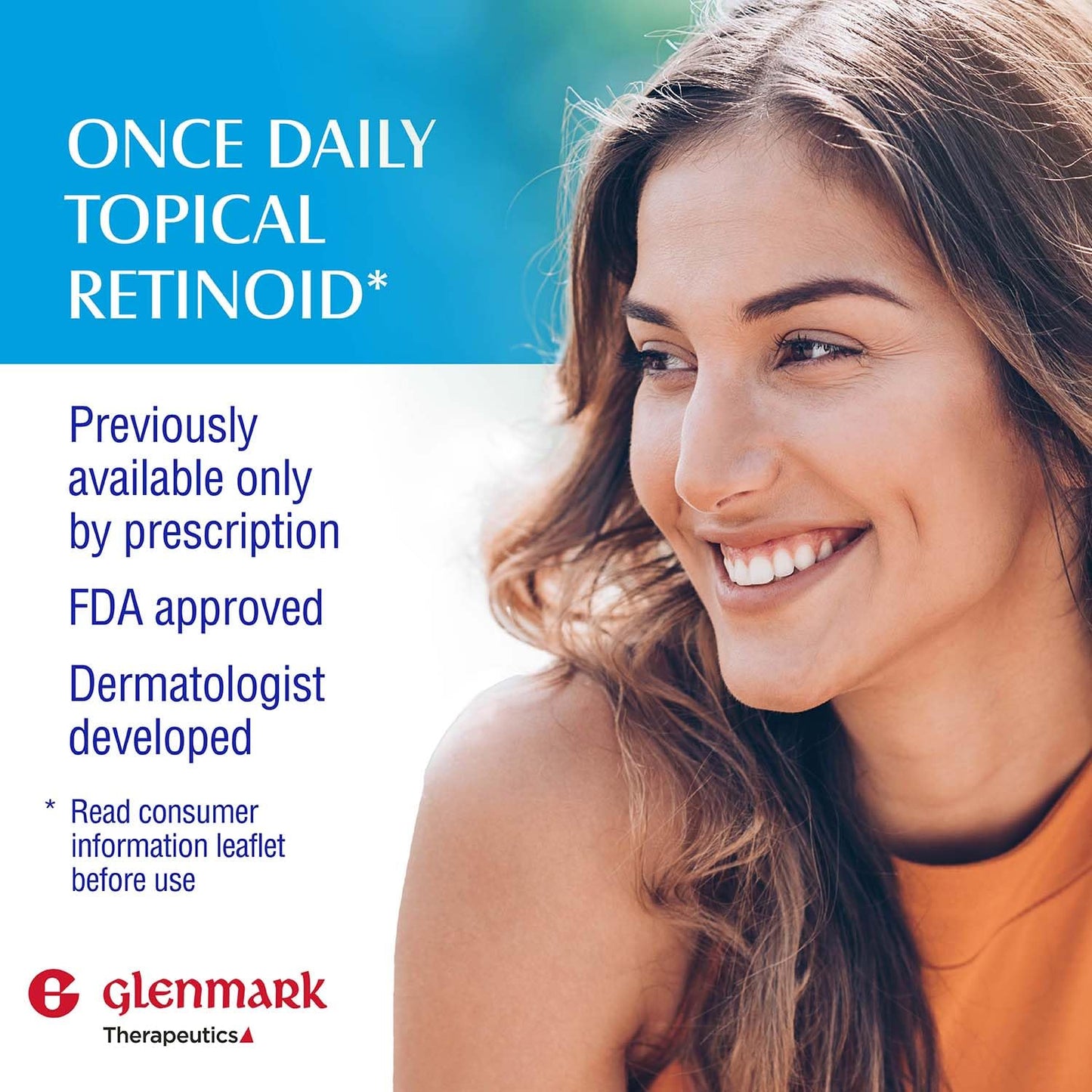Glenmark Therapeutics Adapalene Gel 0.1% Acne Treatment, Paraben Free Topical Retinoid Cream for Face