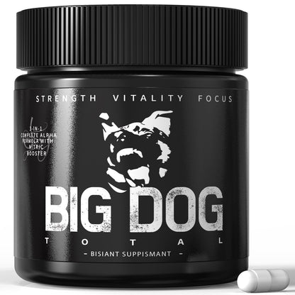 Big Dog Total Male 3-in-1 Total Alpha Blend Men’s Must-Have, Non-GMO - Natural Energy & Endurance Support, 60 Count (Big Dog Total - 1Pcs) FMRFMRBuy Supplements Australia