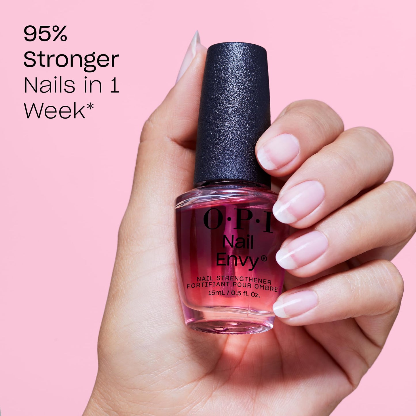 OPI Nail Envy Strengthener Pink to Envy | Sheer Soft Pink Crème Strengthening Nail Polish Treatment | Strengthen Weak & Thin Nails