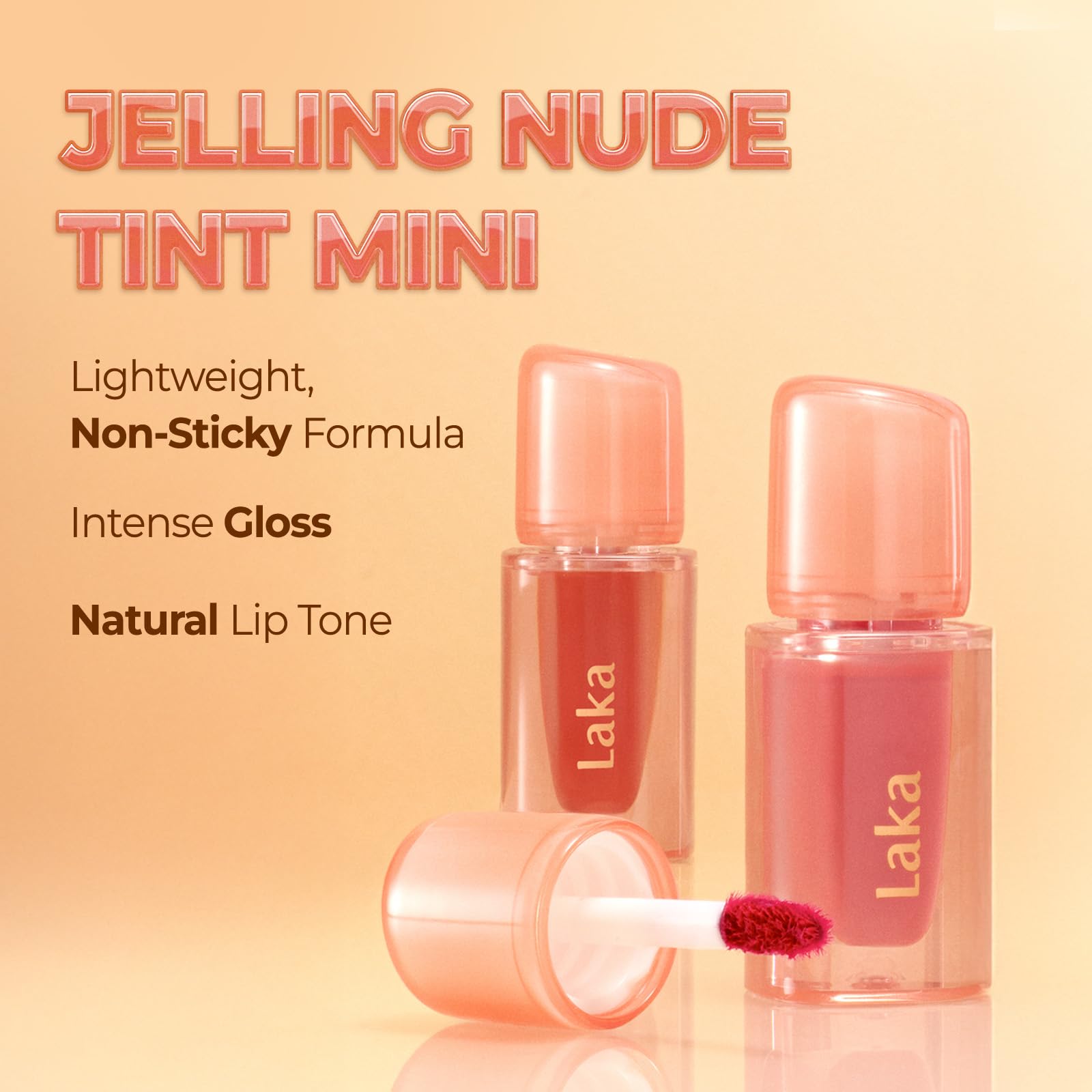 Laka Jelling Nude Gloss, Sheer Hydrating Lip Oil with No Stain, Non-Sticky, Nourishing Gloss for a Glowy Look, K-Beauty (#301 Figring, 1.9g/0.07oz) LakaBuy Supplements Australia