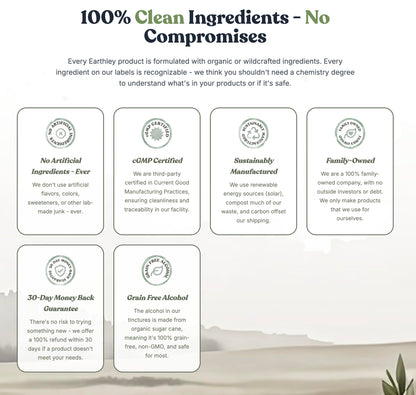 Earthley Wellness Feel Better Fast, All-Natural Relief for Minor Ailments, Organic Herbal Formula, Supports Immune & Digestive Health, Echinacea Root and More