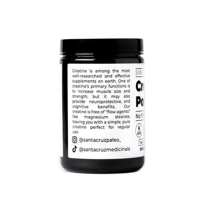 Santa Cruz Paleo, Creatine Monohydrate Powder Micronized, Unflavored Pre Workout and Muscle Support Supplement, Gluten Free Keto, Mix with Water or Shakes
