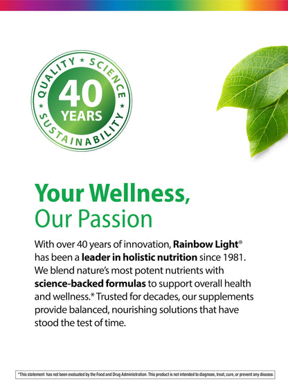 Rainbow Light Probiotic Gummies | 50 Count | Advanced Synbiotic with Prebiotic | for Men, Women & Children | Supports Digestive & Immune Health