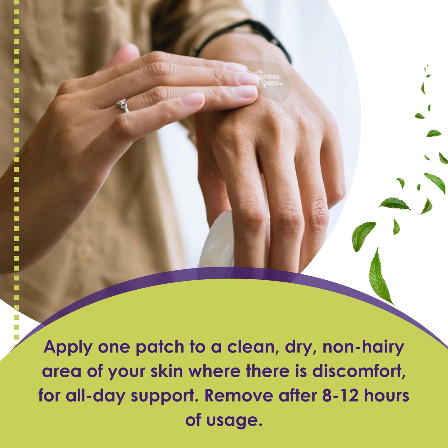 Relief Day Patch - Arnica, White Willow Bark, Saffron & Peppermint for Soreness and discomfort for Women and Men The Friendly Patch CO.Buy Supplements Australia