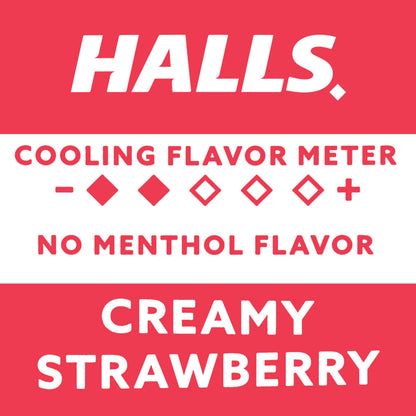 HALLS Throat Soothing Creamy Strawberry Throat Drops, 70 Drops HALLS buy supplements Au