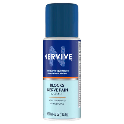 Nervive Pain Relieving Roll On, Lidocaine Roll On, Nervive Pain Relief, Lidocaine Topical, Foot Pain, Leg Pain, Hand Pain, Max Strength Formula, 4.6oz NerviveBuy Supplements Australia