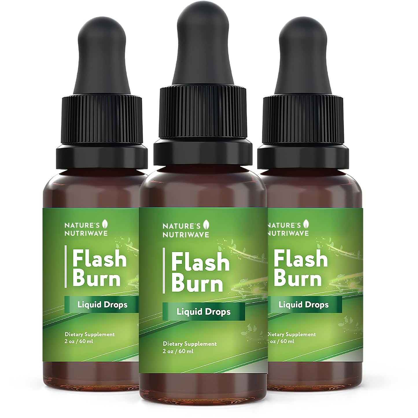 Flash Burn – Natural Plant-Based Liquid Supplement with Maca, Grape Seed, Green Tea & Ginseng – Made in USA, Non-GMO, Gluten-Free, Dairy-Free, Vegetarian - 2 Fl Oz (40 mL), 3 Month Supply Nature’s NutriWaveBuy Supplements Australia