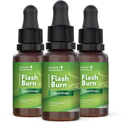 Flash Burn – Natural Plant-Based Liquid Supplement with Maca, Grape Seed, Green Tea & Ginseng – Made in USA, Non-GMO, Gluten-Free, Dairy-Free, Vegetarian - 2 Fl Oz (40 mL), 3 Month Supply Nature’s NutriWaveBuy Supplements Australia