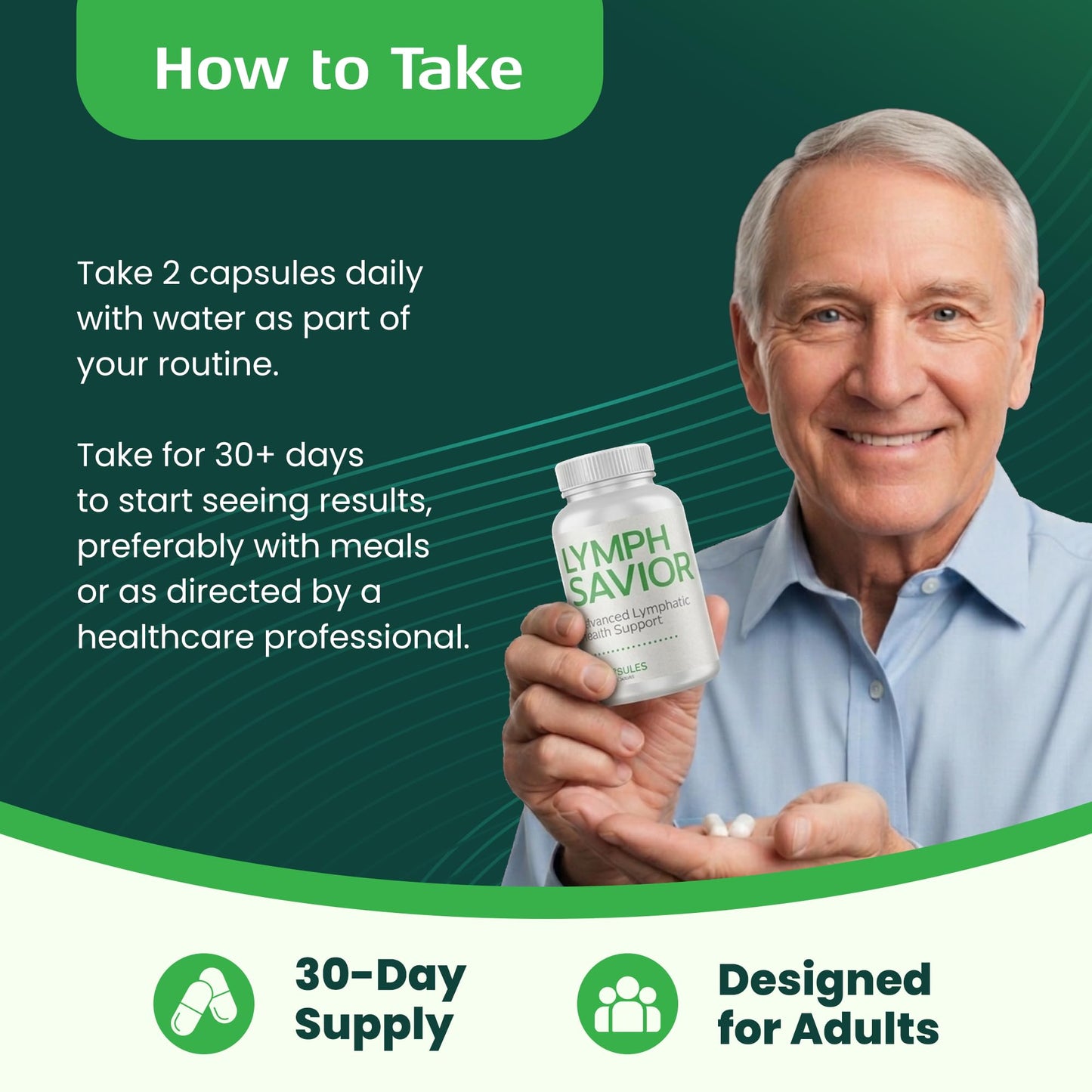 Lymph Savior - Plant-Based Lymphatic Support Supplement with Red Clover, Horse Chestnut & Burdock Root for Fluid Balance & Daily Wellness - Non-GMO, Made in USA - 30-Day Supply, 1 Bottle Lymph Savior buy supplements Au