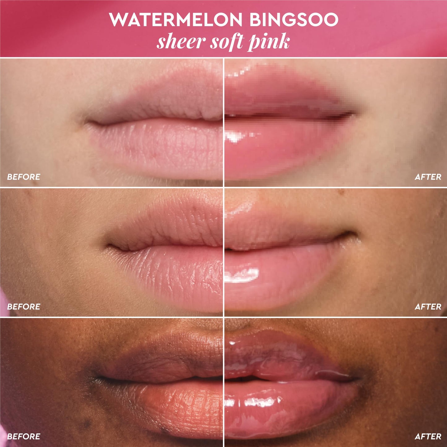 Glow Recipe Glass Balm Lip Treatment - 12Hr Hydrating Lip Balm & Moisturizer with Hyaluronic Acid to Smooth, Plump & Protect from Dryness - Sheer Soft Pink Tint, Watermelon Bingsoo (15 ml) Glow RecipeBuy Supplements Australia