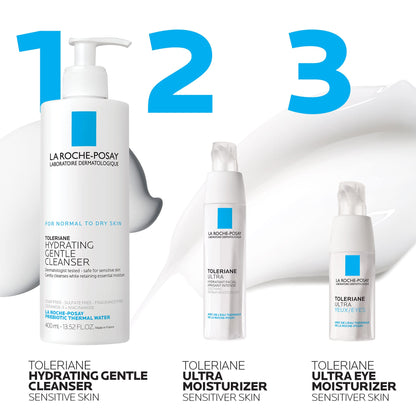 La Roche-Posay Toleriane Dermallergo Eye Cream Soothing Repair Moisturizer, Soothes and Comforts Sensitive Skin