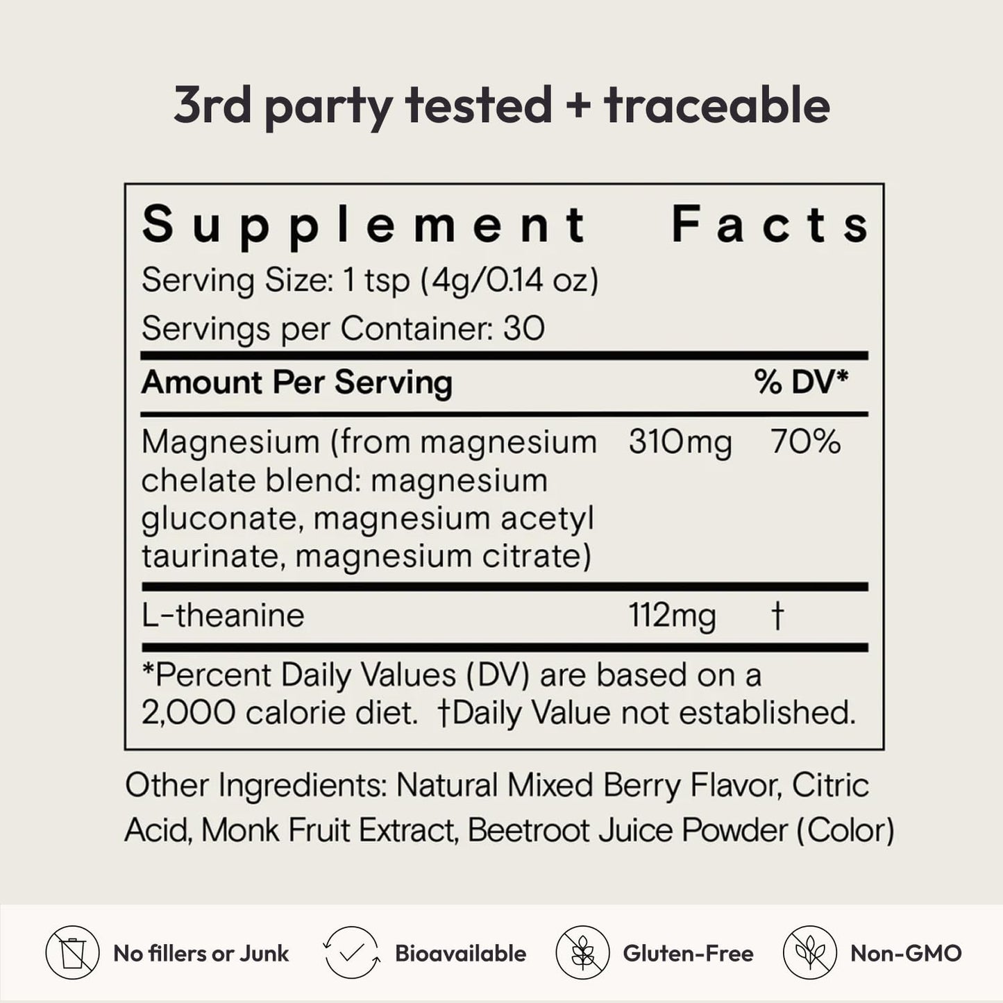 Moon Juice Magnesi-Om Magnesium Powder Supplement - Chelated Magnesium Complex + L-Theanine Blend for Rest, Relaxation & Regularity