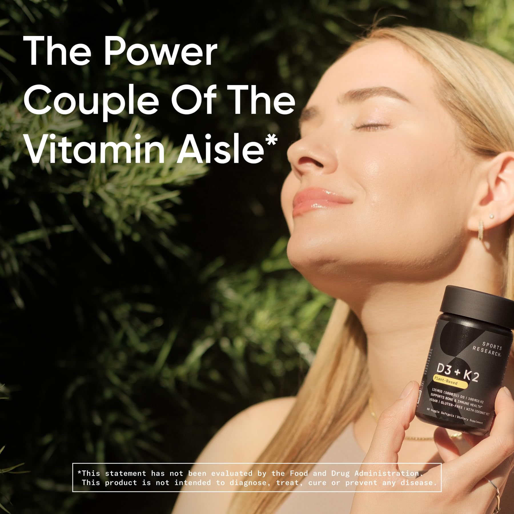 Sports Research® Vitamin D3 + K2 with 10,000iu of Plant-Based D3 & 100mcg of Vitamin K2 as MK-7 | Non-GMO Verified & Vegan Certified 60ct Sports Research buy supplements Au