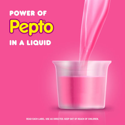 Pepto Bismol Liquid, Upset Stomach Relief, Nausea Relief, Heartburn Relief, Indigestion Relief, Anti Diarrhea Medication for Adults - 5 Symptom Fast Relief, 2x12 oz (Packaging May Vary) Pepto Bismol buy supplements Au