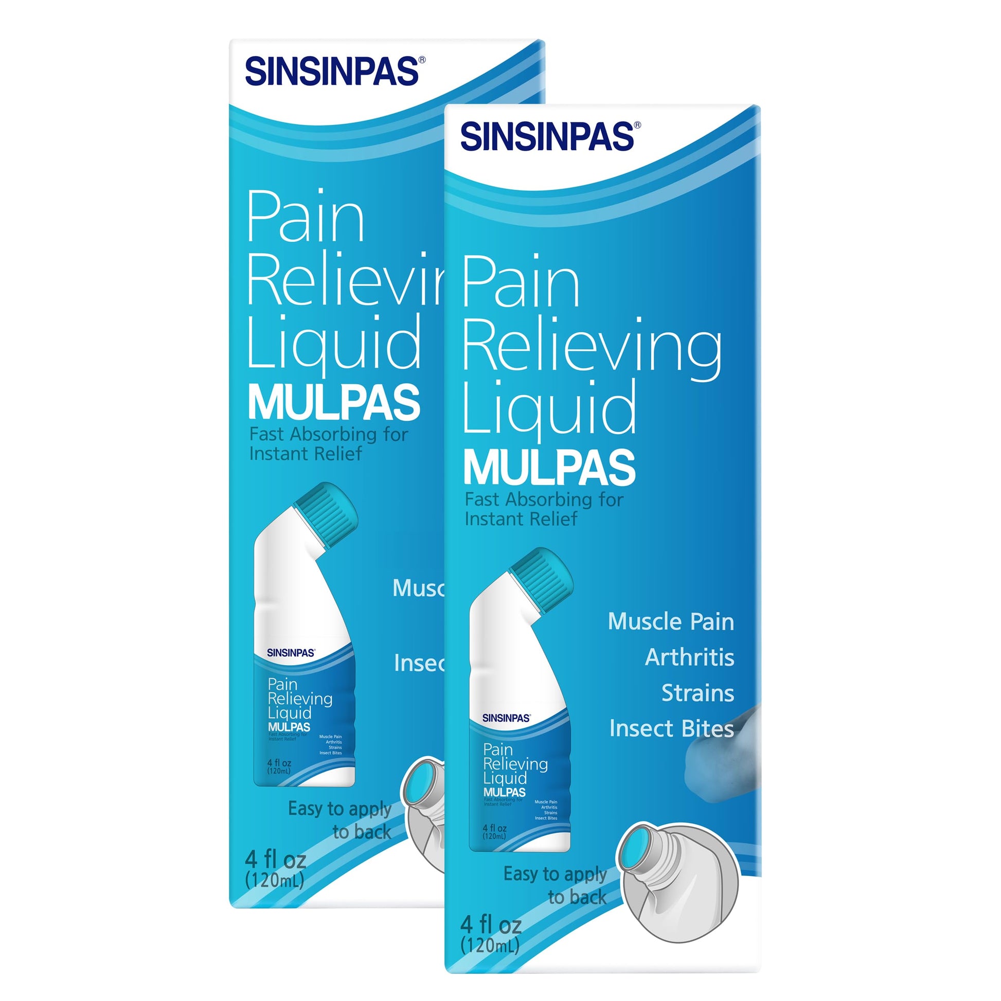 SINSINPAS Pain Relieving Liquid - MULPAS 2 Pack (Total 8 fl oz) SINSINPASBuy Supplements Australia