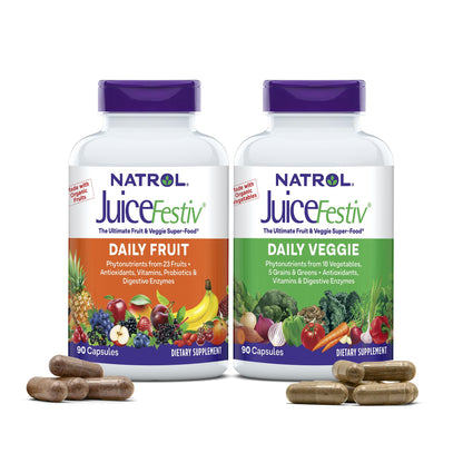 Natrol JuiceFestiv, Vitamins and Supplements for Nutrition & Well-Being, Antioxidants for Cellular Health, 90 Capsules (2-Count), Up to a 45 Day Supply Natrol buy supplements Au