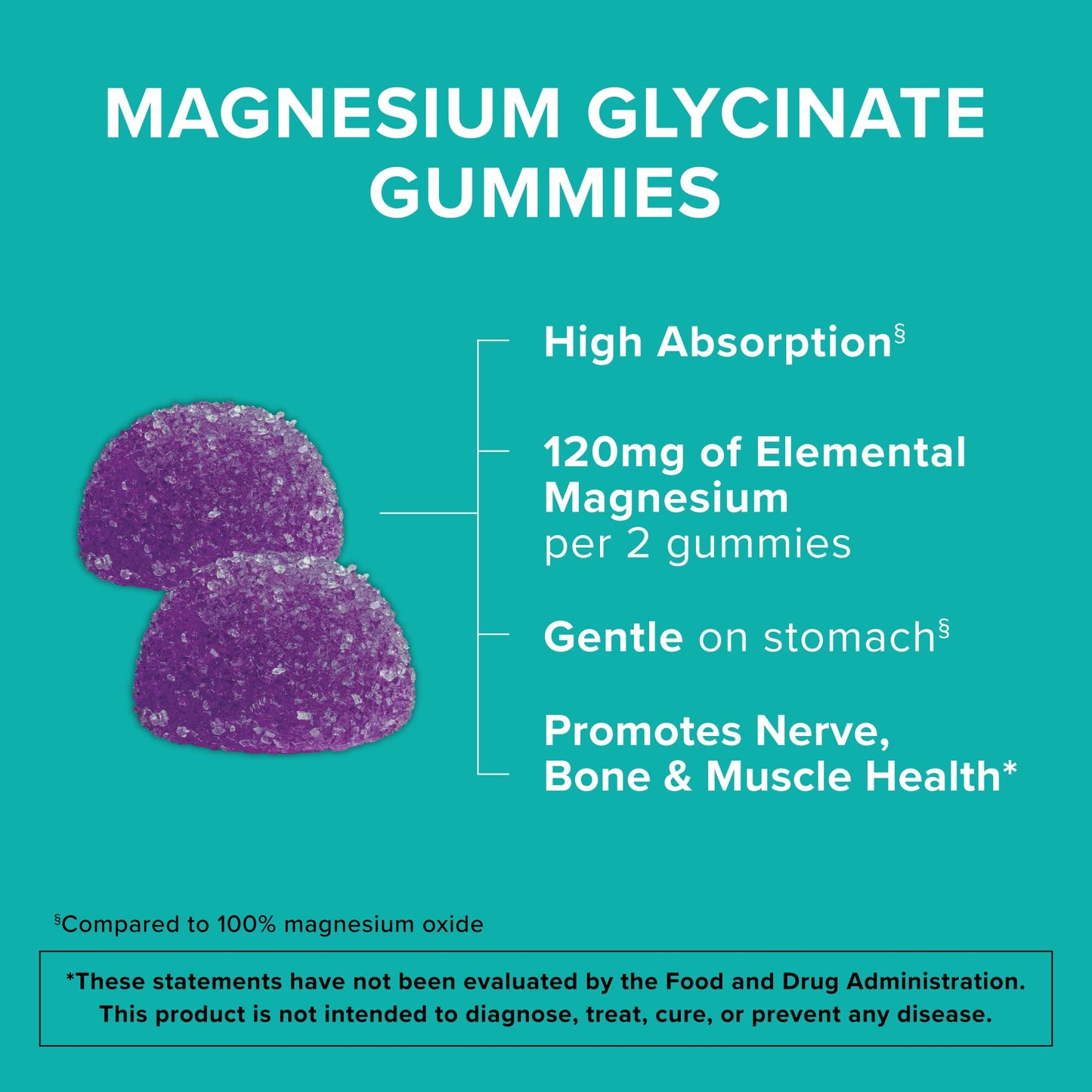 Qunol Magnesium Glycinate Gummies, 120mg of Magnesium Glycinate, High Absorption, Mixed Berry, 90 Count (Pack of 1) QunolBuy Supplements Australia
