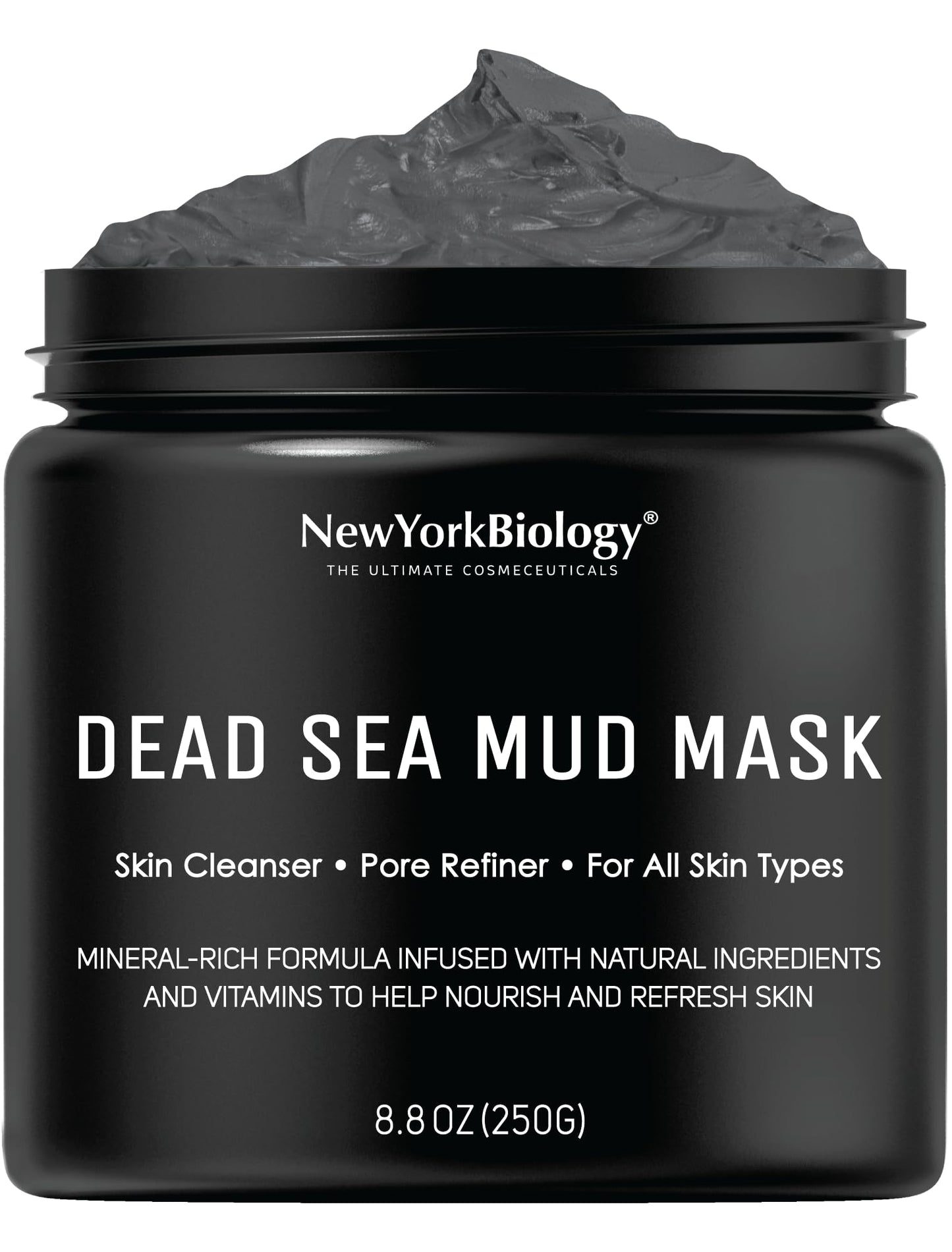 New York Biology Dead Sea Mud Mask for Face and Body | Spa Quality Pore Refiner for Oily Skin | Natural Skincare for Women & Men