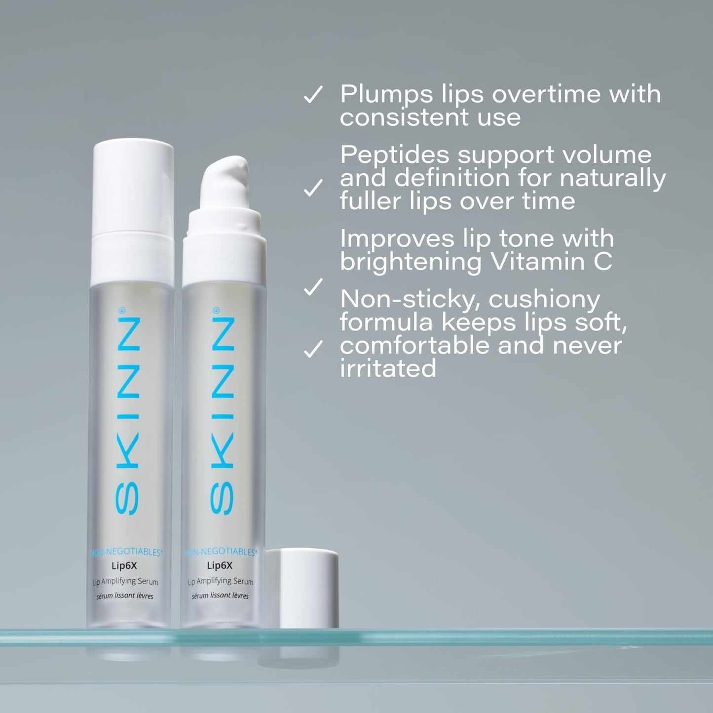 SKINN Lip Amplifying Serum, Lip6X with Peptides - Deep Moisturizing Serum Plumps, Hydrates & Smooths Lips & Boosts Collagen Production - Lip Care Products for Women SKINNBuy Supplements Australia