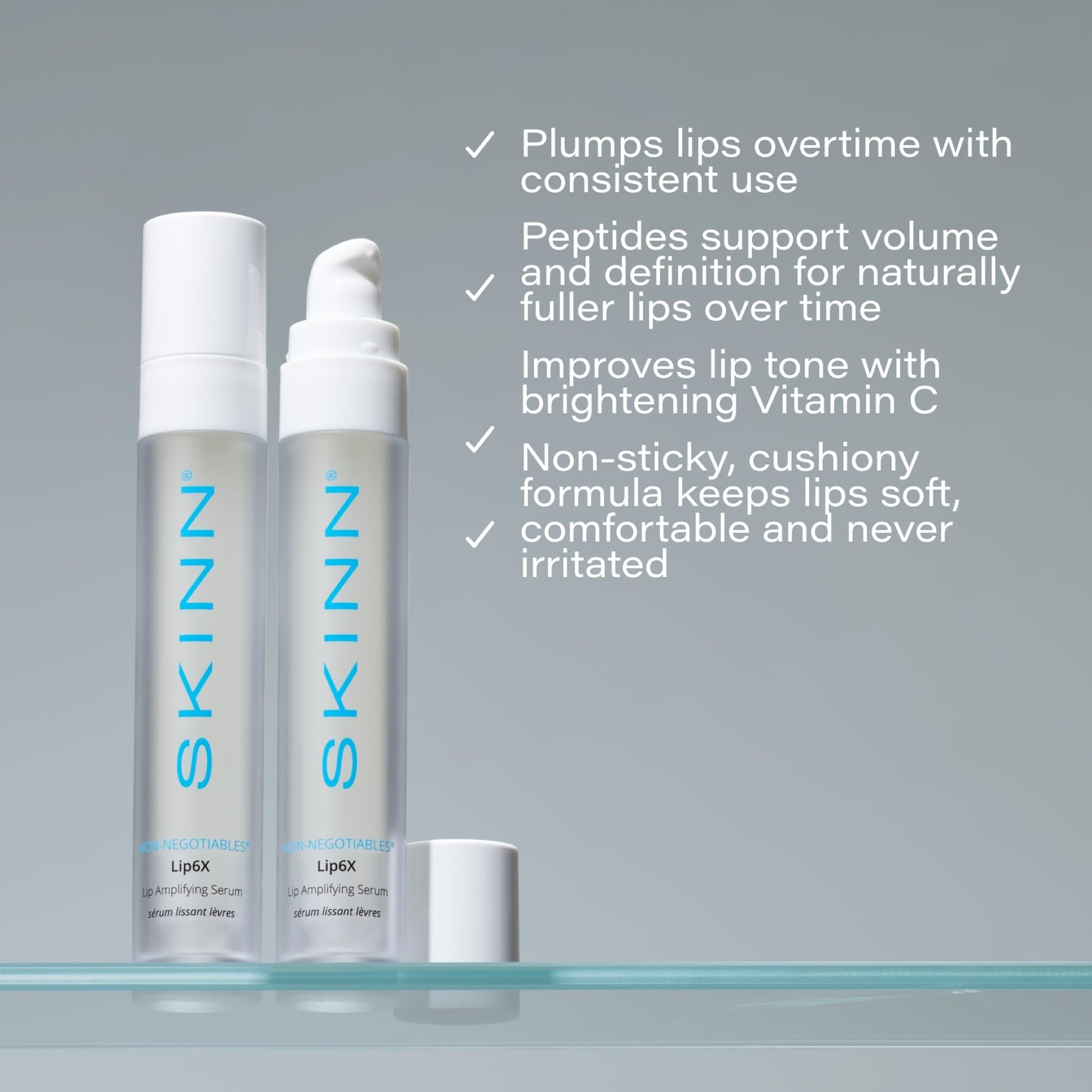 SKINN Lip Amplifying Serum, Lip6X with Peptides - Deep Moisturizing Serum Plumps, Hydrates & Smooths Lips & Boosts Collagen Production - Lip Care Products for Women SKINNBuy Supplements Australia