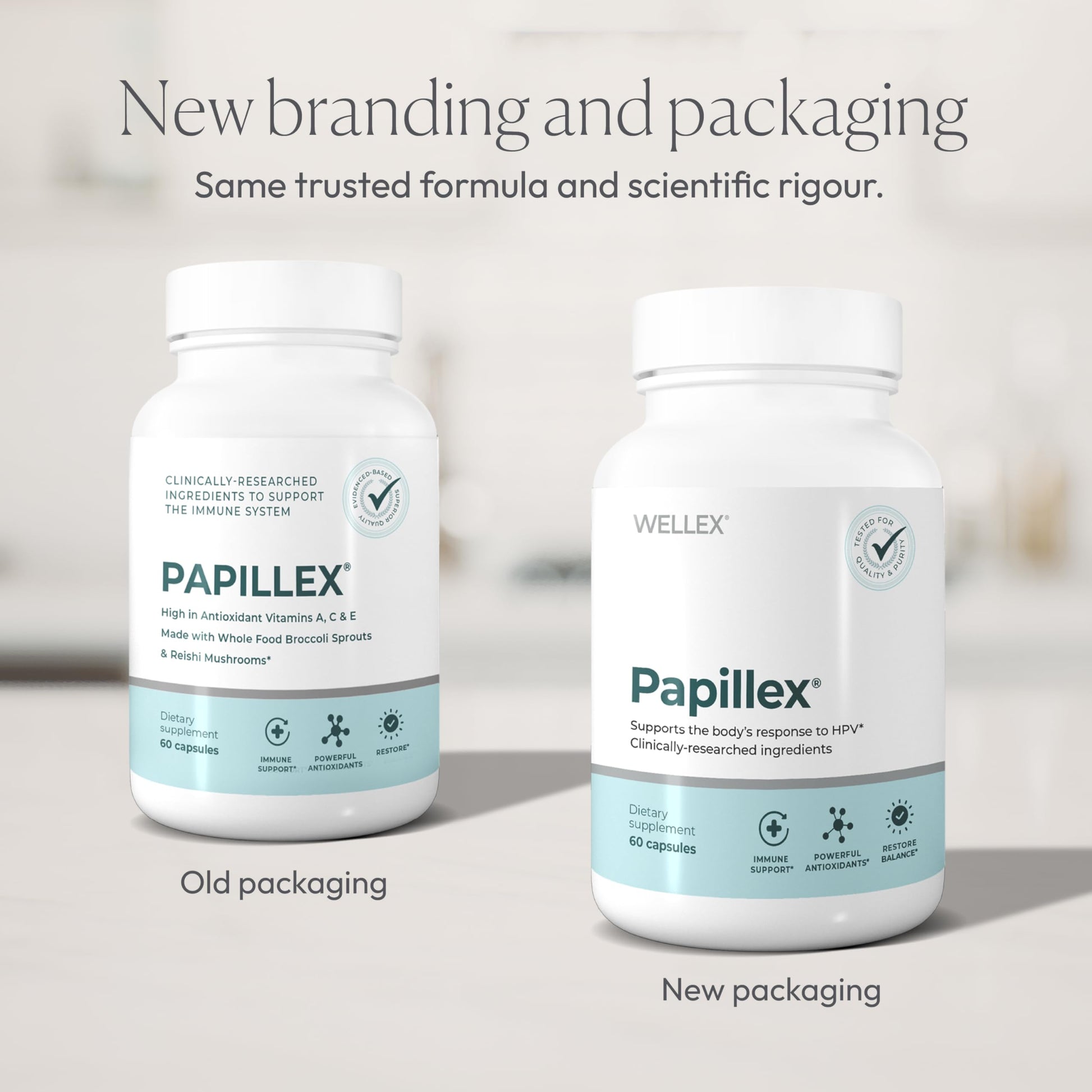 Papillex Dietary Supplement Tablets All Natural Immune Support - Immunity Defense - Best Immune System Booster - Organic 60 Capsules Bottle (Single Bottle) Papillex buy supplements Au