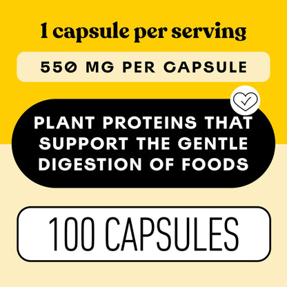 Complete Natural Products Digestive Enzyme Capsules, 550mg, 100ct | Plant-Based Formula