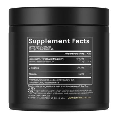 Triple Sleep Magnesium L-Threonate w. Apigenin, Theanine & Magtein Magnesium L Threonate - High Absorption Magnesium Supplement Capsules for Men and Women Magnesium Powder Pills TERRA ELMNTBuy Supplements Australia
