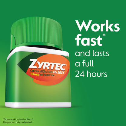 Zyrtec 24 Hour Allergy Medicine Tablets, Indoor & Outdoor Allergy Pills, Non Drowsy Antihistamine, 10 mg Cetirizine HCI, Relief from Runny Nose, Sneezing, Itchy & Watery Eyes, 75 ct Zyrtec buy supplements Au