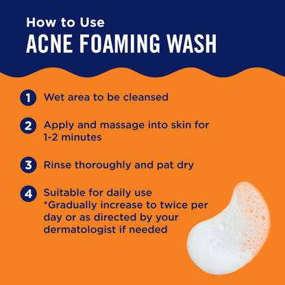 PanOxyl 10% Benzoyl Peroxide Acne Foaming Wash, Maximum Strength, Daily Acne-Fighting