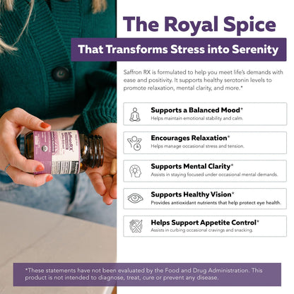 Organic Saffron Extract: Optimized Extract with Safromotivines, Safranal, and Crocins – Clinically Studied | Premium Persian Sargol Quality | Supports Mood,