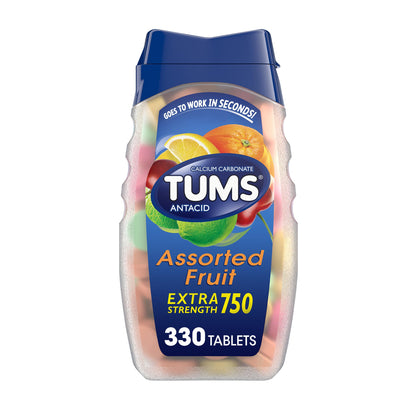 TUMS Chewable Antacid Tablets for Extra Strength Heartburn Relief, Assorted Fruit Flavors - 330 Count TUMS buy supplements Au